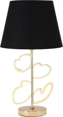 Zdjęcie produktu dla o Ferretti lampa stołowa Glam Harts E27 Ø 30x54,5 cm czarne złoto