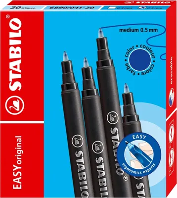 Produktbild von Stabilo - Rollerpenvulling easyoriginal f 20st blauw