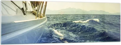 Produktbild von Bilder auf glas - Einteilig - Yacht Segelboot Sonne - 160x50cm - Glasbilder - Wandbilder - Bilder - zum Aufhängen bereit - Wanddekoration aus Glas - Glas Bilder - Wandbild auf Glas - GAB160x50-4138
