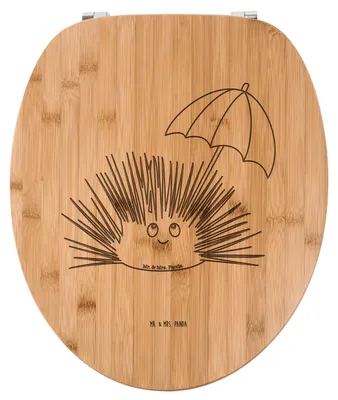 Produktbild von Mr. & Mrs. Panda Toilettendeckel Seeigel - Transparent - Geschenk, WC-Brille, Selbstliebe, Urlaub, Selbstakzeptanz, Klobrille, Lebe, WC Sitz, Brille, holz toilettensitz