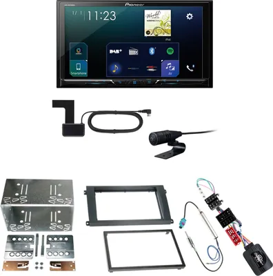 Produktbild von Pioneer SPH-DA230DAB CarPlay Android Auto Einbauset für Porsche Cayenne bis 2006