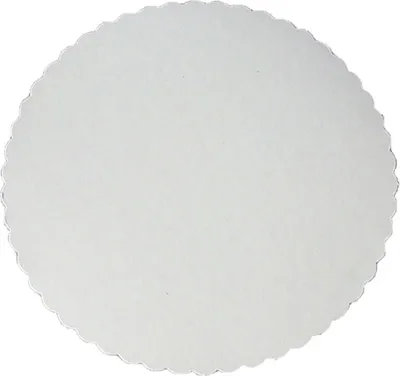 Produktbild von 100 Tortenunterlagen rund Triplexkarton Ø 30 cm weiß mit abgerundetem Zackenrand