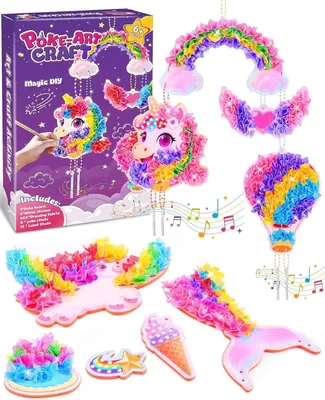Produktbild von Bastelset 9-teilig - Meerjungfrau/Einhorn - Basteln für Kinder - Geschenk für Kindergeburtstag - Kreatives Spielzeug - e - Hobbyset