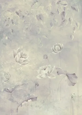 Produktbild von Sanders & Sanders Fototapete Blumen Grau 200 x 280 cm