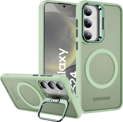 Immagine prodotto di Custodia ibrida per Samsung Galaxy S24 cover Anello magnetico per copertura protettiva MagSafe