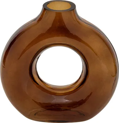 Produktbild von Vase "circle" bernstein h20,5cm  - Atmosphera créateur d'intérieur
