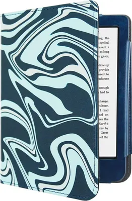 Image de Dutch Shield - Luxe Case Housse pour Kobo Clara 2E Ebook - Housse à rabat Ereader Cover Bleu,Vert