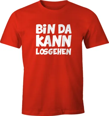Produktbild von Herren T-Shirt mit Spruch Bin da kann losgehen Fun-Shirt Moonworks®  XL