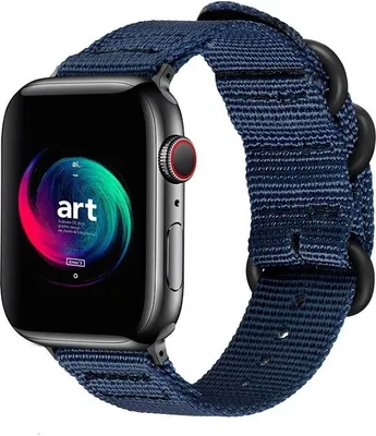 Produktbild von Strap-it Apple Watch Nylonschnallenarmband (Blau)