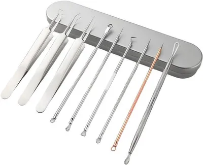 Akneentferner - Hochwertiges Set - 9-teilig - Hautpflege - Pickelentferner - Für den Heimgebrauch