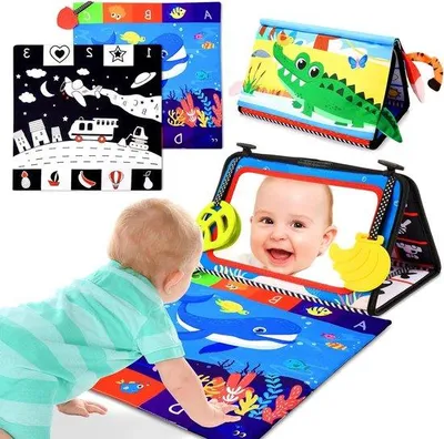 Image de Miroir pour bébé en bois, pour les enfants de 0 à 9 mois
