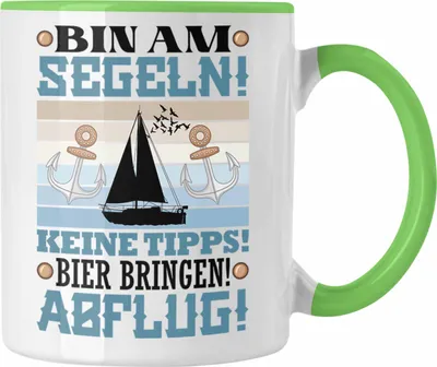 Produktbild von Trendation - Segler Tasse Geschenk Männer (Grün)