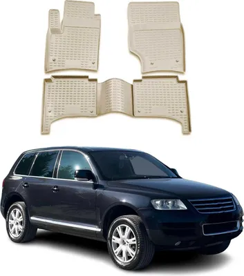 Image de 2002-2010 VW Touareg tapis de sol TPE Beige 4 pcs