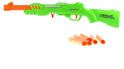 Produktbild von Toi-Toys - FAOMSTRIKEX - Gewehr mit 6 Schaumstoffpfeilen Shotgun Pistole grün