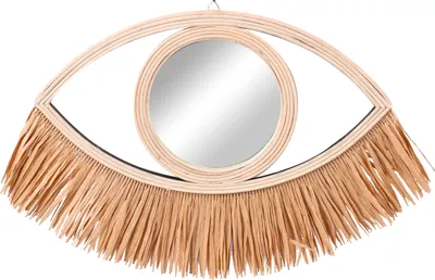 Immagine prodotto di Specchio da parete in rattan ovale 40 x 30 cm - con cornice in bambù