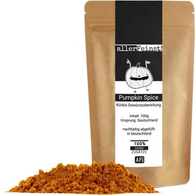Produktbild von Premium Pumpkin Spice - Hochwertige Kürbis Gewürzzubereitung für Pumpkin Pie, Kürbissuppe, Ofenkürbis und vieles mehr - 100 g