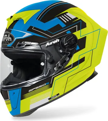 Zdjęcie produktu dla kask GP 550 S Challenge, AIROH (matowy niebieski/żółty, rozmiar XL) 2023