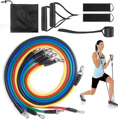 Produktbild von Famanu Widerstandsbänder Fitness Set - 17 Teile, 20 x 15 x 8 cm