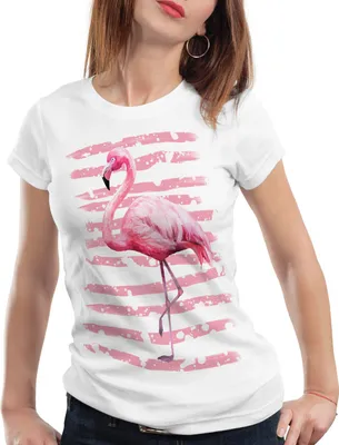 Produktbild von style3 Pink Power Damen T-Shirt flamingo strand urlaub, Größe:S
