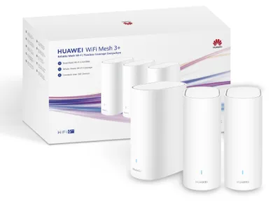 Zdjęcie produktu dla Zestaw HUAWEI Router WiFi Mesh 3 Wi-Fi 6 AX3000 3000 Mb/s 3sztuki