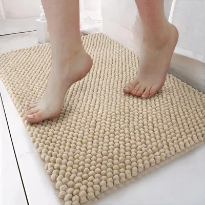 Produktbild von Dariana Badematte Ananas 50x80 cm Ivory - Rutschfester Badezimmerteppich, Weich
