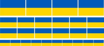 Produktbild von Mini Aufkleber Set - Pack glatt - 4x 51x31mm+ 12x 33x20mm + 10x 20x12mm- selbstklebender Sticker - Ukraine - Flagge / Banner / Standarte fürs Auto, Büro, zu Hause und die Schule - Set of 26