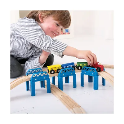 Immagine prodotto di Bigjigs Rail Set di binari in legno Costruzione di ponti