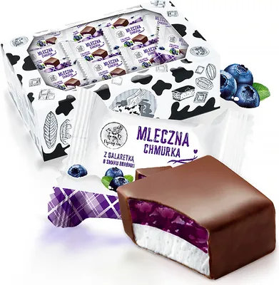 Productafbeelding van Flying Cow Mleczna Chmurka met fruitgel, frambozensmaak, 1 kg