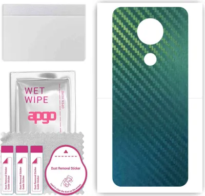 Produktbild von apgo Rückseite Schutzfolie, Skin, kompatibel mit Nokia C5 Endi, Hinten Displayschutzfolie aus Vinylfolie, kratzfest, einfache Montage - Kohlenstoff-Chamäleon CAKA1