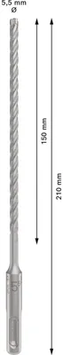 Produktbild von PRO SDS plus-5X Hammerbohrer, 5,5 x 150 x 210 mm