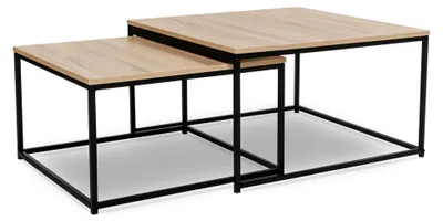 Produktbild von 2er Set Couchtische Detroit 60/70 im Industriedesign