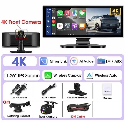Obrázok produktu pre Autonahrávač, dvojitá kamera, záznam v rozlíšení 4K, dvojitá kamera – 10 megabajtov, bez údajov