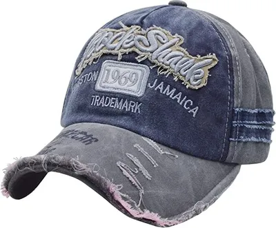 Produktbild von Baumwolle Baseball Cap, Basecap Uni Baseball Kappen, Baseball Mützen für Draussen, Sport oder auf Reisen - Letter Patch Nieten Lässig Kappe, Mütze