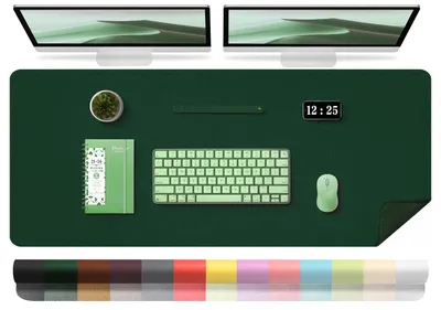 Zdjęcie produktu dla Duża mata na biurko antypoślizgowa - dwustronna podkładka skórzana na biurko, 120 x 60 cm