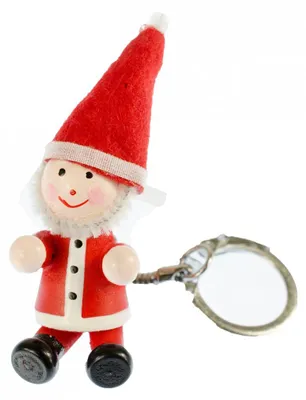 Produktbild von Weihnachtsmann Schlüsselanhänger Miniblings Anhänger Schlüsselring Nikolaus rot