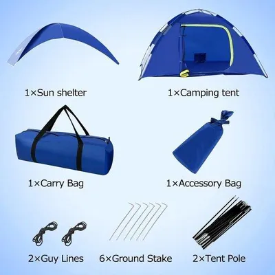 Immagine prodotto di Tenda leggera per 1-2 persone, resistente al vento, facile da montare