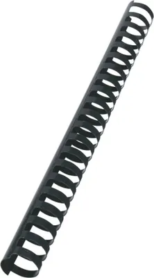 Produktbild von GBC CombBind Plastikbinderücken, schwarz, 25mm (50), Schwarz, 240 Blätter, Polyvinylchlorid (PVC), A4, 2,5 cm, 236 mm