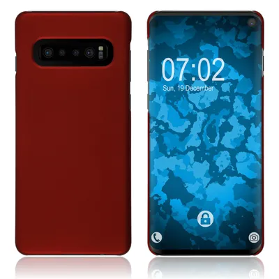Produktbild von PhoneNatic Case kompatibel mit Samsung Galaxy S10 - rot Silikon Hülle gummiert Cover