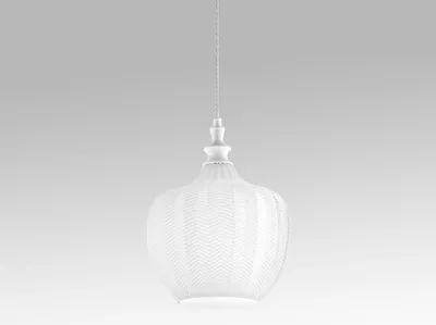 Obrázek produktu pro Moderní závěsné svítidlo Cleofe Metal White Glass 1 Light E27 D.24Cm