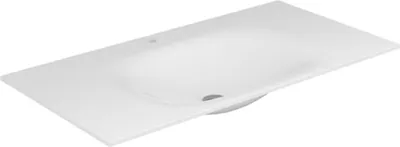 Immagine prodotto di KEUCO EDITION 11 Lavabo à encastrer en Varicor, 1400x17x535mm, avec 1 trou pour robinet, blanc, 31270701401, 31270701401