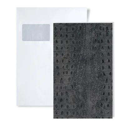 Immagine prodotto di 1 campione di pannello da parete S-24964 WallFace CROCO CLASSY Black STRUCTURE Collection | Formato circa A5