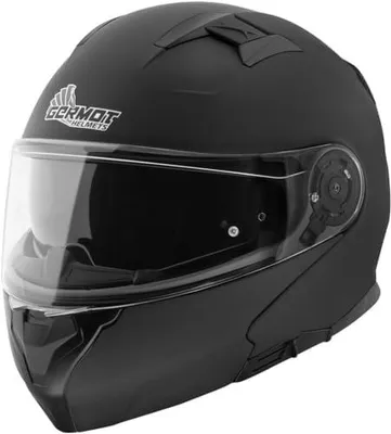 Produktbild von Klapphelm GM 970 in Schwarz Matt ECE 22.06 mit Sonnenblende und P/J Homologation, Größe L 59/60