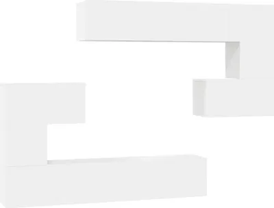 Image de vidaXL Ensemble de 8 meubles TV blanc en bois composite