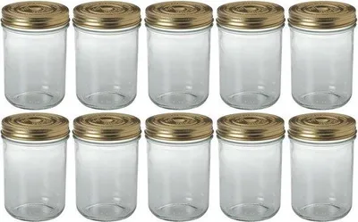 Zdjęcie produktu dla Słoiki szklane Le Parfait, pojemność 0,75 l, okrągłe, przezroczyste, zestaw 4 sztuki