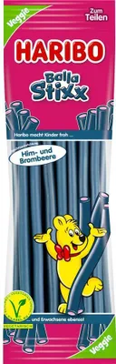 Produktbild von Haribo Balla Stixx Himbeer und Brombeere Veggie Fruchtgummi 200g