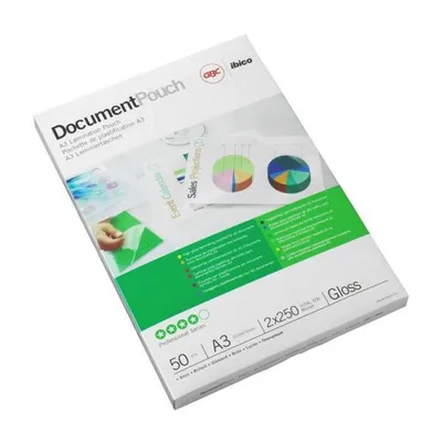 Produktbild von GBC Laminiertaschen A3 2x75 Mikron glänzend – professioneller Dokumentenschutz im 25er-Pack