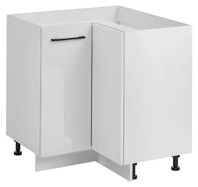 Image de Placard d'angle bas de cuisine "Frida" - Blanc - L 90 x H 81 x P 46 cm