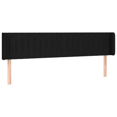Produktbild von vidaXL Kopfteil mit Ohren Schwarz 163x16x78/88 cm Stoff