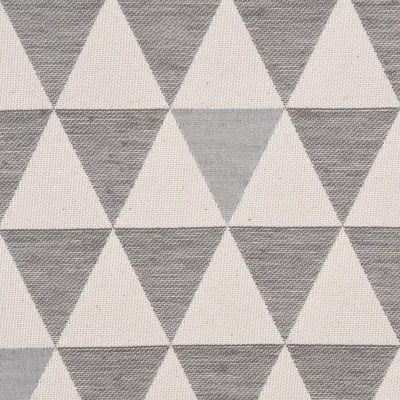 Produktbild von Dekostoff Meterware Doubleface Premium Triangel grau hellbeige 1,4m