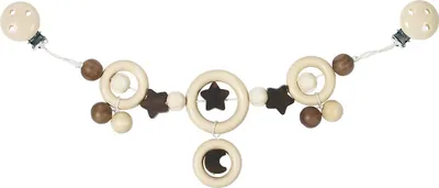 Produktbild von Goki Kinderwagenkette Mond und Sterne mit Clips, Junge/Mädchen, Holz, Braun